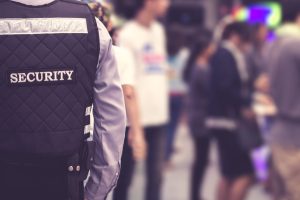 Security,Man,Standing,Indoor,/,Soft,Focus,Picture,/,Vintage